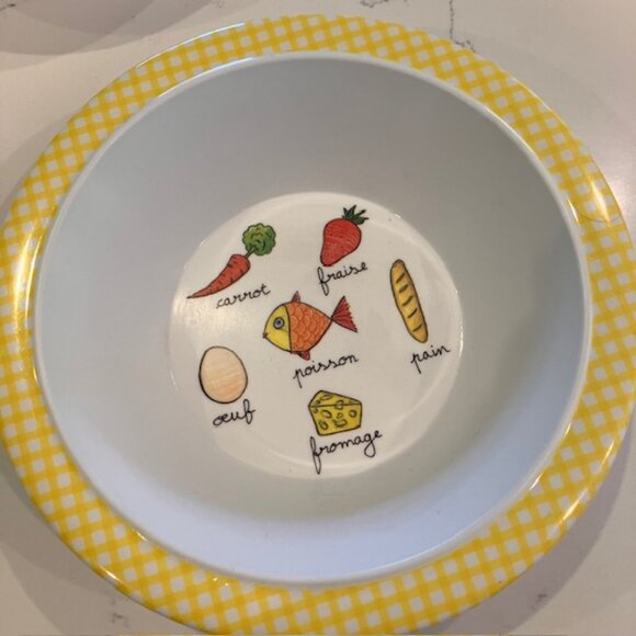Baby Cie French Foods Melamine Bowl Dishwasher Safe Set of 2 - Picture 2 of 10